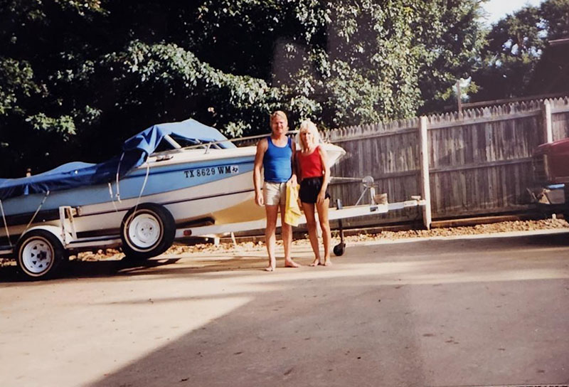 Likely the first photo I ever took. My mom and dad in front of his boat. 