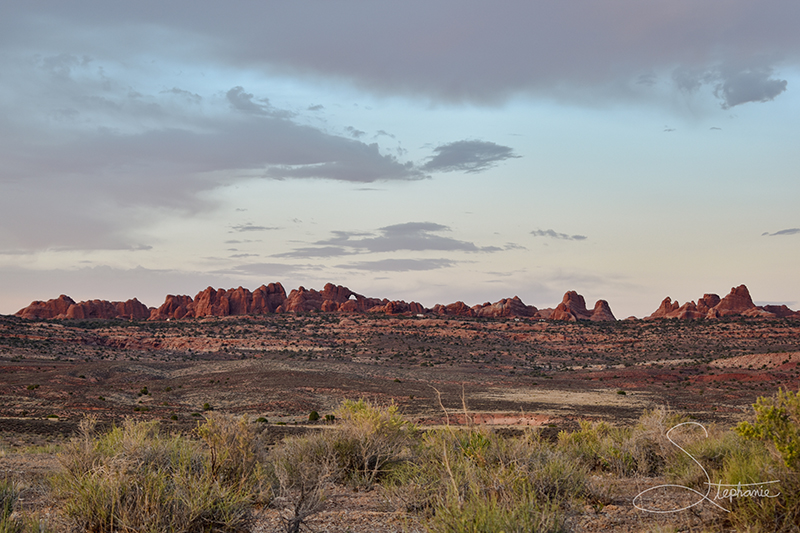 A photo of the Arches National Park in Moab, Utah.