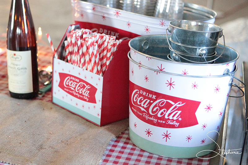 Coca Cola display at a wedding