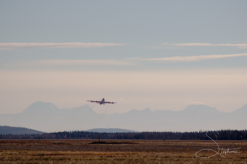 Another plane in flight at Eielson Air Force Base, Alaska.