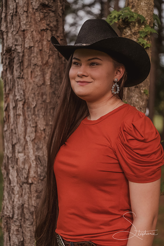 Portrait of a cowgirl.