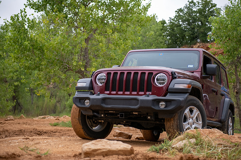 A Jeep in the wild doing Jeep things.