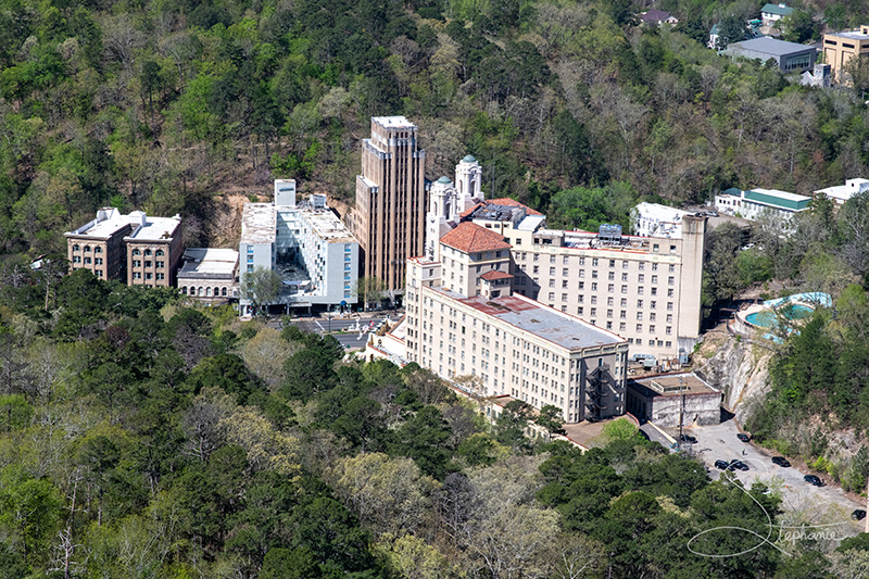 The Arlington Hotel from above, Hot Springs, Arkansas.